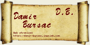 Damir Bursać vizit kartica